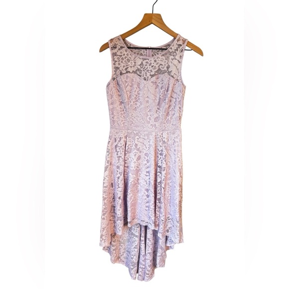 Muadress Y2K Style Retro Lace High-Low Light Lilac Dress Size Medium - Picture 2 of 7